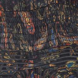 Pre Owned Maje Navy Blue Paisley Print Rachel Maxi Dress M