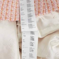 Pre Owned Maje Pink/Orange Tweed Sleeveless  Jacket L