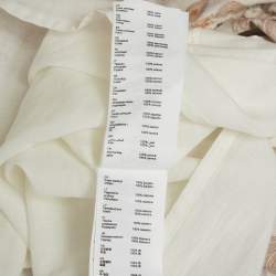 Pre Owned تنورة ميدي غير متناظرة بطبعة بيسلي قطن من مايج أوف-وايت/برتقالي م قاس صغير - سمول