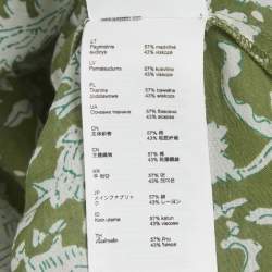 Pre Owned تنورة ماجي خضراء بطبعة جتال مكشكشة طويلة مقاس صغير - سمول