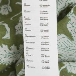 Pre Owned تنورة ماجي خضراء بطبعة جتال مكشكشة طويلة مقاس صغير - سمول