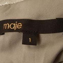 Pre Owned Maje Grey Sequin Embroidered Velvet Set XS/S