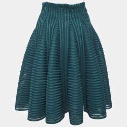 Pre Owned Maje Green Mesh Julien Mini Skirt S