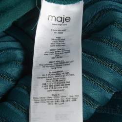 Pre Owned Maje Green Mesh Julien Mini Skirt S