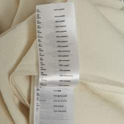 Pre Owned Maje Ecru Crepe Licka Jewel Embellished V-Neck Top M