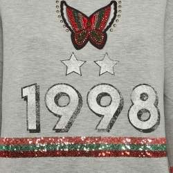 مملوكة مسبقًا Maje Grey Printed Neoprene Sweatshirt L