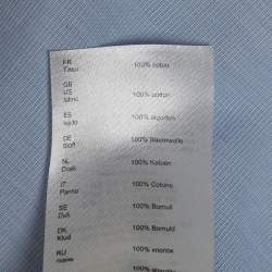 Pre Owned ماج قميص بأزرار من القطن مخطط أزرق مقاس صغير - سمول