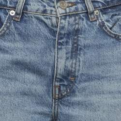 Pre Owned Maje Blue Denim Loose Fit Ripped Jeans S/Waist 29"