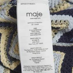 Pre Owned قميص ماج بحياكة كروشيه متعدد الألوان بدون أكمام مقاس ميديم