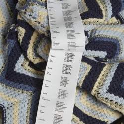 Pre Owned قميص ماج بحياكة كروشيه متعدد الألوان بدون أكمام مقاس ميديم