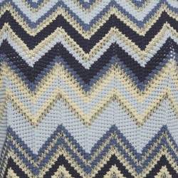 Pre Owned قميص ماج بحياكة كروشيه متعدد الألوان بدون أكمام مقاس ميديم