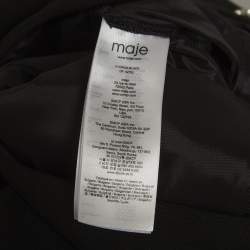 Pre Owned Maje Black Gabardine Crystal Detail Playsuit M