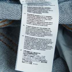 مملوكة مسبقًا Maje Blue Denim Scalloped Hem Shorts S/Waist 26"