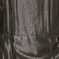 Pre Owned فستان قصير مخطط بمعدن لاميه من ماج مقاس كبير