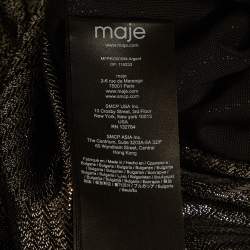 Pre Owned فستان قصير مخطط بمعدن لاميه من ماج مقاس كبير