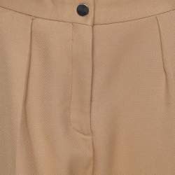 Pre Owned Maje Khaki Brown Rib Knit Wide Trouser M