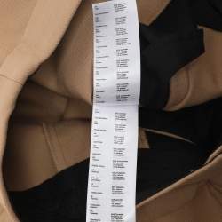 Pre Owned Maje Khaki Brown Rib Knit Wide Trouser M