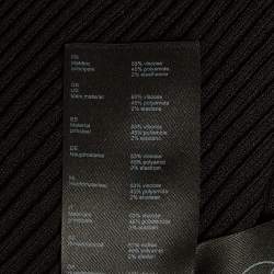 Pre Owned Maje Black Rib Knit Waist Cut-Out Mini Dress S