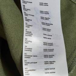 Pre Owned Maje Olive Green Denim Eyelet Detail Ramil Mini Dress M