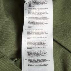 Pre Owned Maje Olive Green Denim Eyelet Detail Ramil Mini Dress M