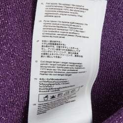 Pre Owned Maje Purple Metallic Knit Rouliana Mini Dress XS