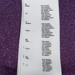 Pre Owned Maje Purple Metallic Knit Rouliana Mini Dress XS