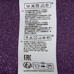 Pre Owned Maje Purple Metallic Knit Rouliana Mini Dress XS