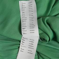 Pre Owned Maje Green Satin Ruffled Midi Dress XL