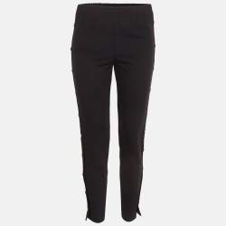 Pre Owned Maje Navy Blue Jersey Side Open Trousers S