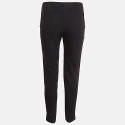 Pre Owned Maje Navy Blue Jersey Side Open Trousers S