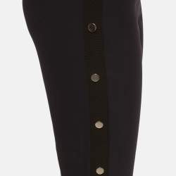 Pre Owned Maje Navy Blue Jersey Side Open Trousers S
