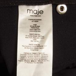 Pre Owned Maje Navy Blue Jersey Side Open Trousers S