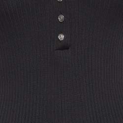 Pre Owned Maje Black Rib Knit Flared Mini Dress S