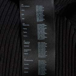 Pre Owned Maje Black Rib Knit Flared Mini Dress S