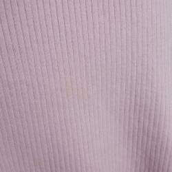 Pre Owned Maje Lilac Rib Knit Cut Out Detail Mini Dress S