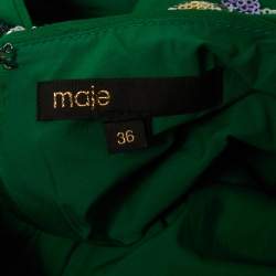 مملوكة مسبقًا Maje Green Sequinned Satin Mini Dress S