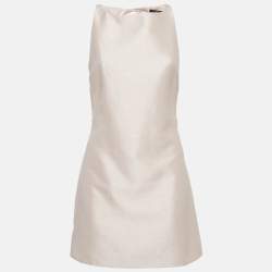 Pre Owned Maje Pink Dupion Backless Mini Dress S