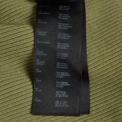 مملوكة مسبقًا Maje Green Rib Knit Cut-Out Riviana Mini Dress M