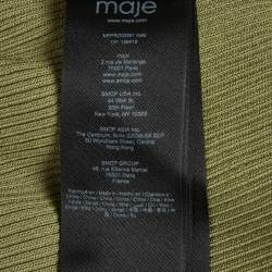 مملوكة مسبقًا Maje Green Rib Knit Cut-Out Riviana Mini Dress M