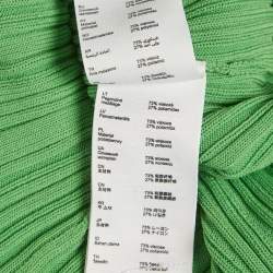 Pre Owned Maje Green Stretch Rib Knit Round Neckline Tank Top S