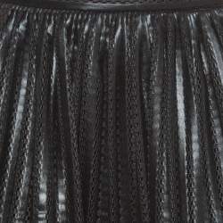 Pre Owned Maje Black Striped Coated Mesh Flared James Skirt S