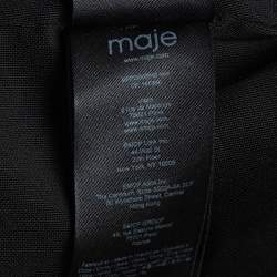 مملوكة مسبقًا Maje Black Sequin Plunge Neck Dream Tomorrow Playsuit XL 