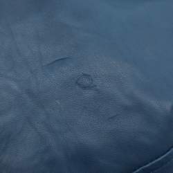 مملوكة مسبقًا Maje Blue Leather Biker Jacket M