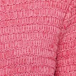 Pre Owned Maje Pink Knit Madona Chunky Cardigan L