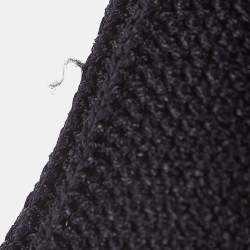 Maje Black Cable Knit Crew Neck Sweatshirt S