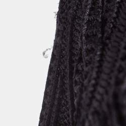Maje Black Cable Knit Crew Neck Sweatshirt S