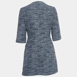 Maje Blue Tweed Mini Dress M