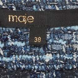 Maje Blue Tweed Mini Dress M