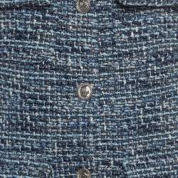 Maje Blue Tweed Mini Dress M
