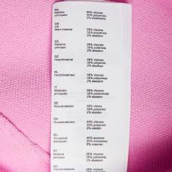 Maje Pink Knit Button-Detail Pleated Mini Dress m